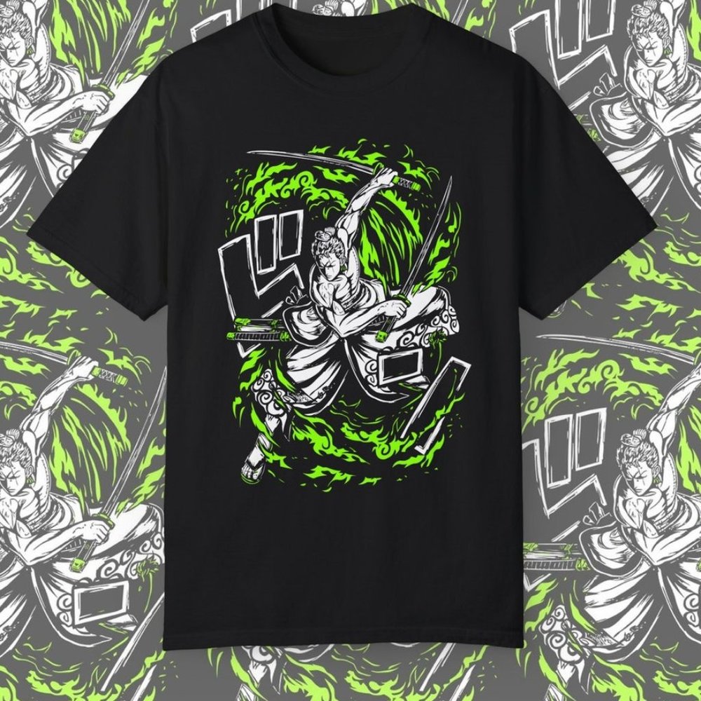 Zoro Shirt, One Piece Shirt Japanese Manga Anime Retro Gamer Cult Meme Movie Mus